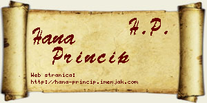 Hana Princip vizit kartica